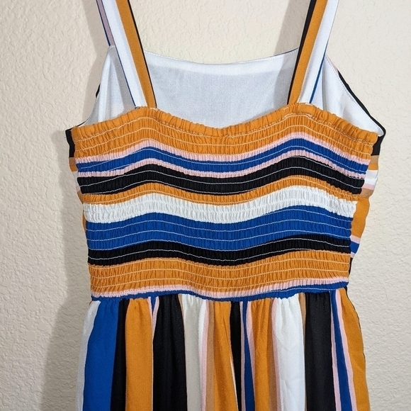Multicolor Striped Lightweight Comfy Romper by Japna - Picture 4 of 7